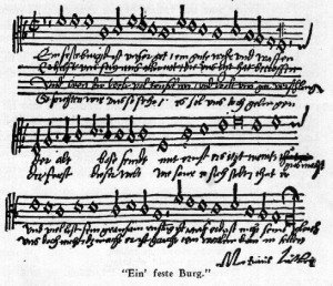 A Mighty Fortress - With Luther's Signature. Wikimedia Commons.