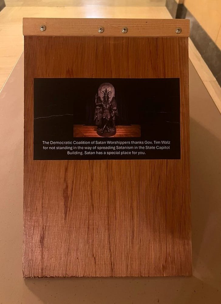 “Satan Has a Special Place for You”: Capitol Plaque and Display Raise First Amendment Questions in Minnesota