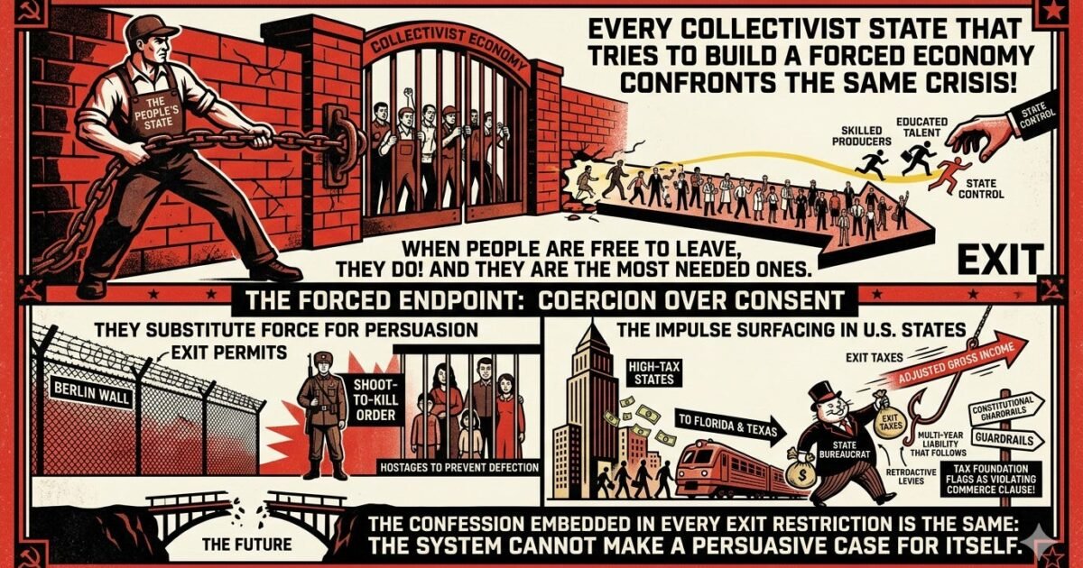 The Locked Gate: Why Collectivist States Cannot Afford to Let People Leave