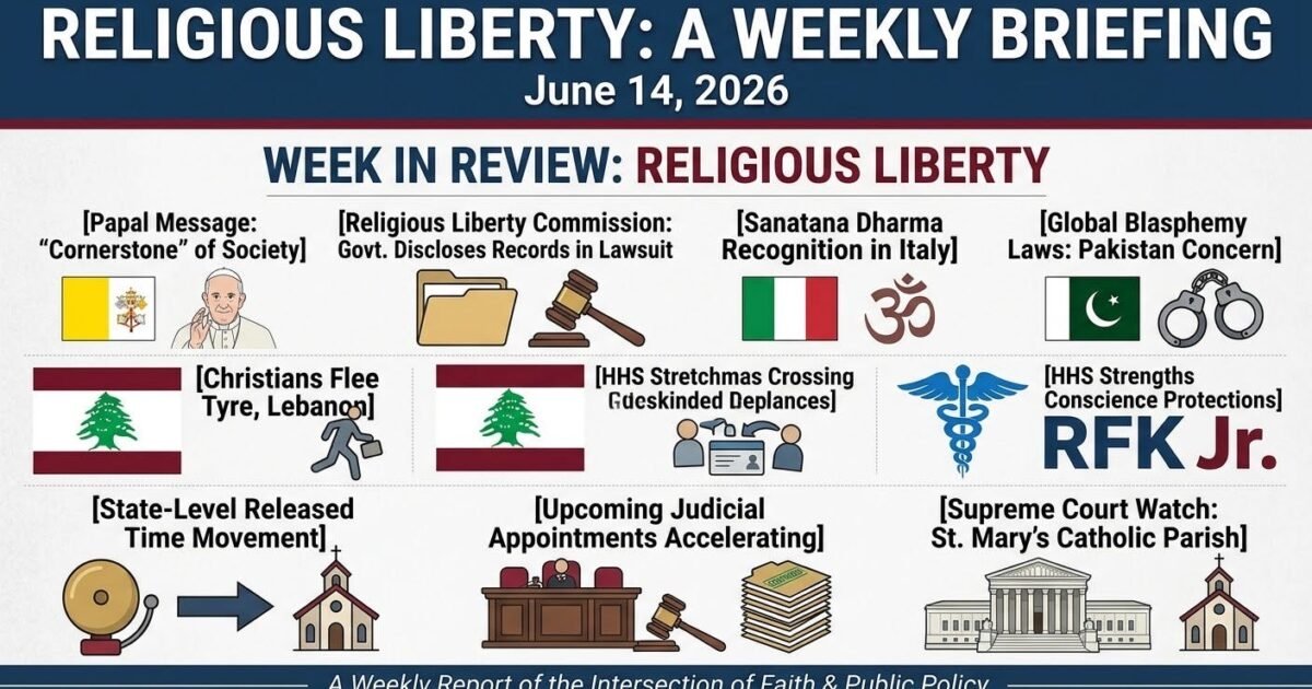 RELIGIOUS LIBERTY: A WEEKLY BRIEFING
