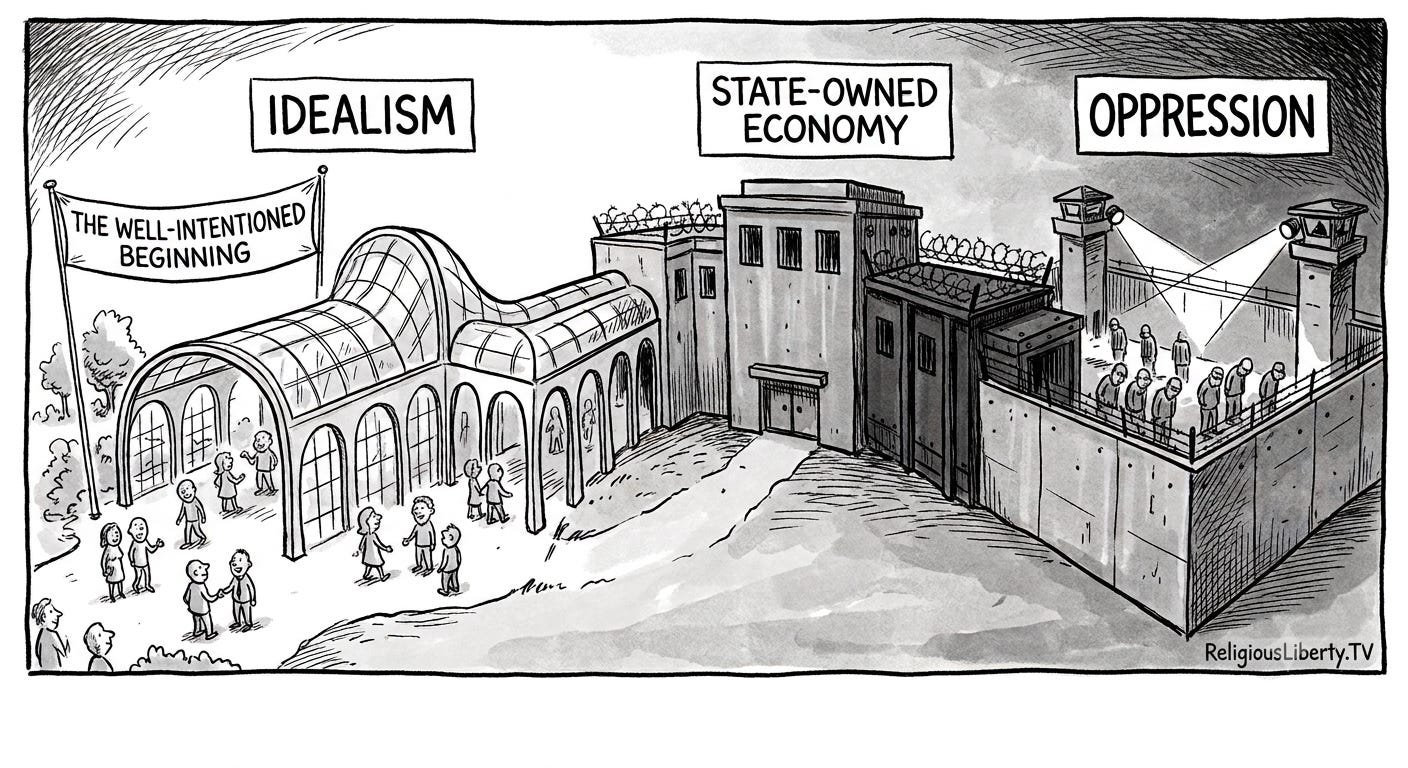 Socialism Promises. Communism Collects.