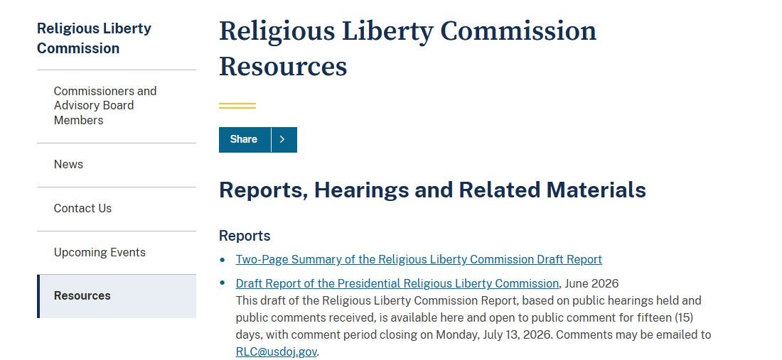 BREAKING: Analysis of the Religious Liberty Commission Public Comments